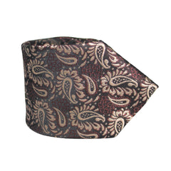 DEEP BROWN TWIN PAISLEY TIE SET