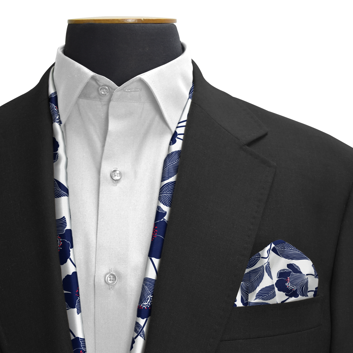 W21-BRF1 SILK SCARF & POCKET SQUARE SET