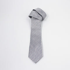 DIAMOND DOTS-BLACK AND SILVER NECKTIE