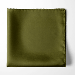 The Solid Moss Silk Pocket Square