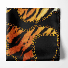 TIGER SKIN SILK POCKET SQUARE